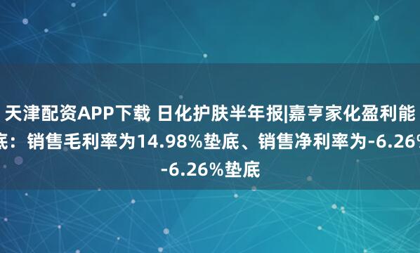 天津配资APP下载 日化护肤半年报|嘉亨家化盈利能力垫底：销售毛利率为14.98%垫底、销售净利率为-6.26%垫底